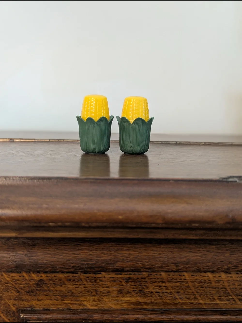 Plastic Corn Cob Salt and Pepper Shakers Mid Century Royal Product USA